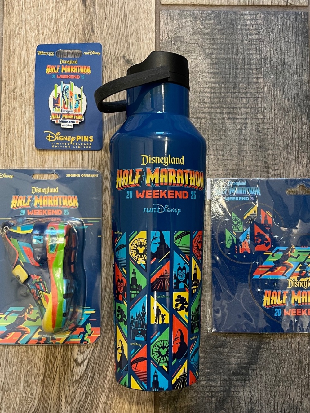 runDisney 2025 Disneyland Half Marathon Bundle Corkcicle/Pin/Magnet/Ornament